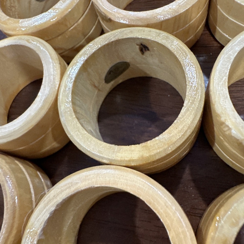 Wood Napkin Rings Made‎ In Korea - Picture 4 of 5